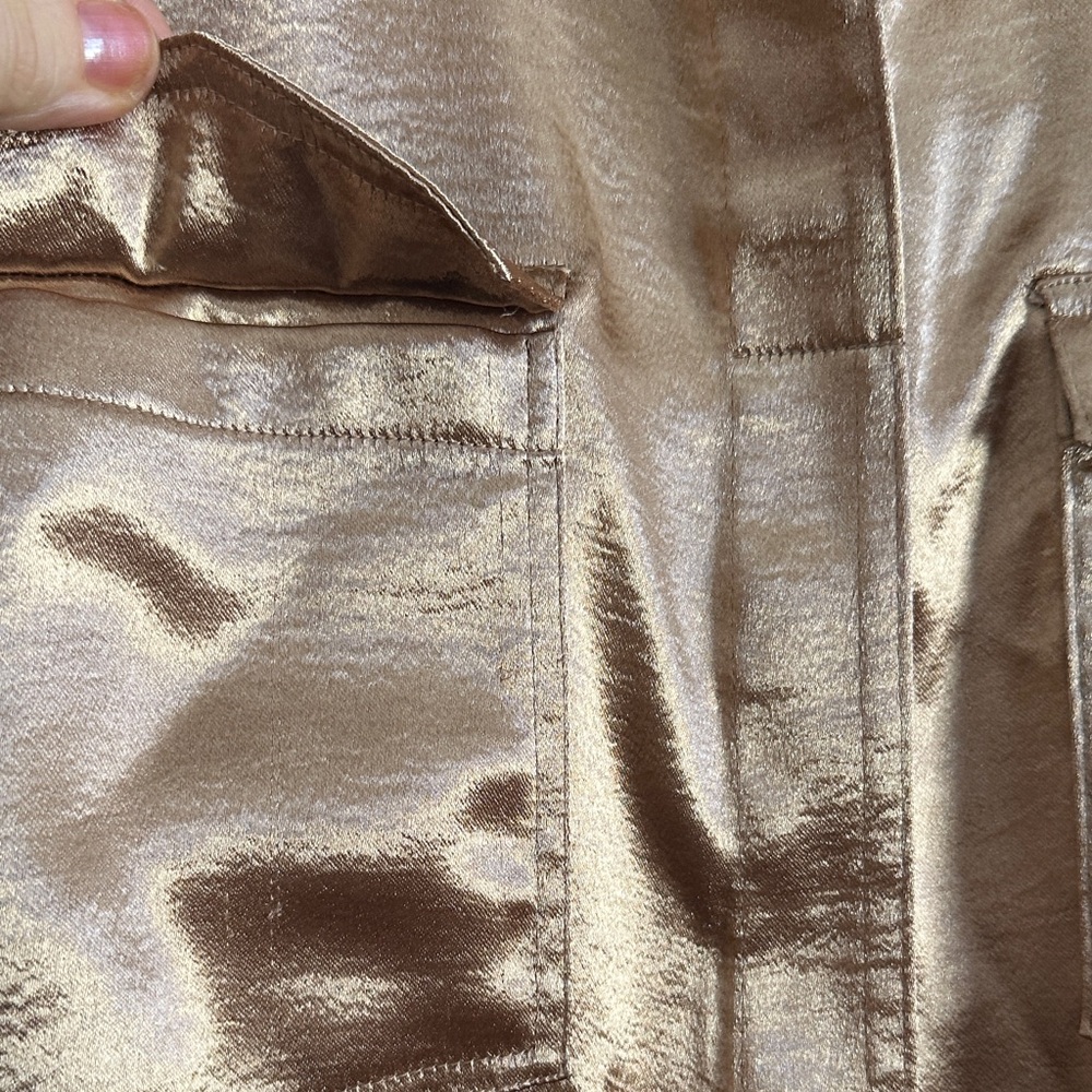 Donna Karan Gold Metallic Blouse - Picture 4 of 7
